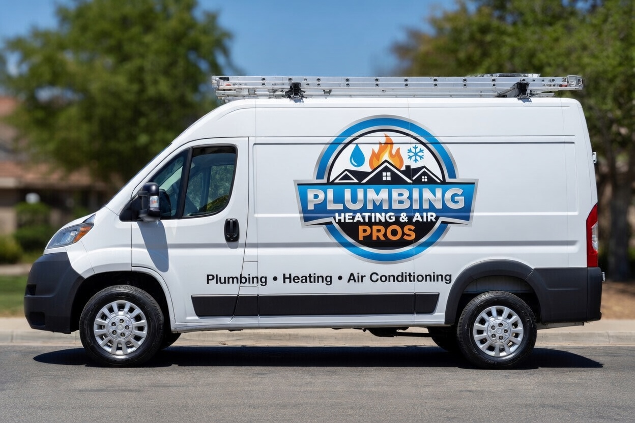 Local plumbing heating and air service van serving Los Gatos